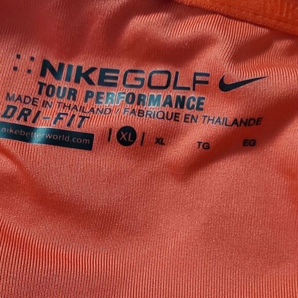 Nike Red Dry Fit Golf Polo Shirt - Picture 5 of 6